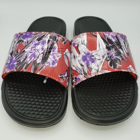 floral print nike slides